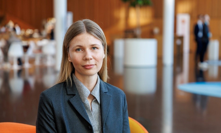 Alumni Isabelle Rosenberg på Swedbanks huvudkontor